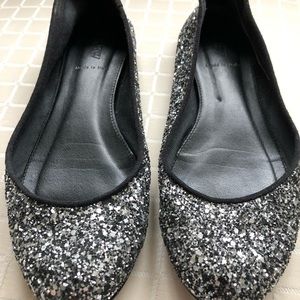 J Crew Glitter Flats